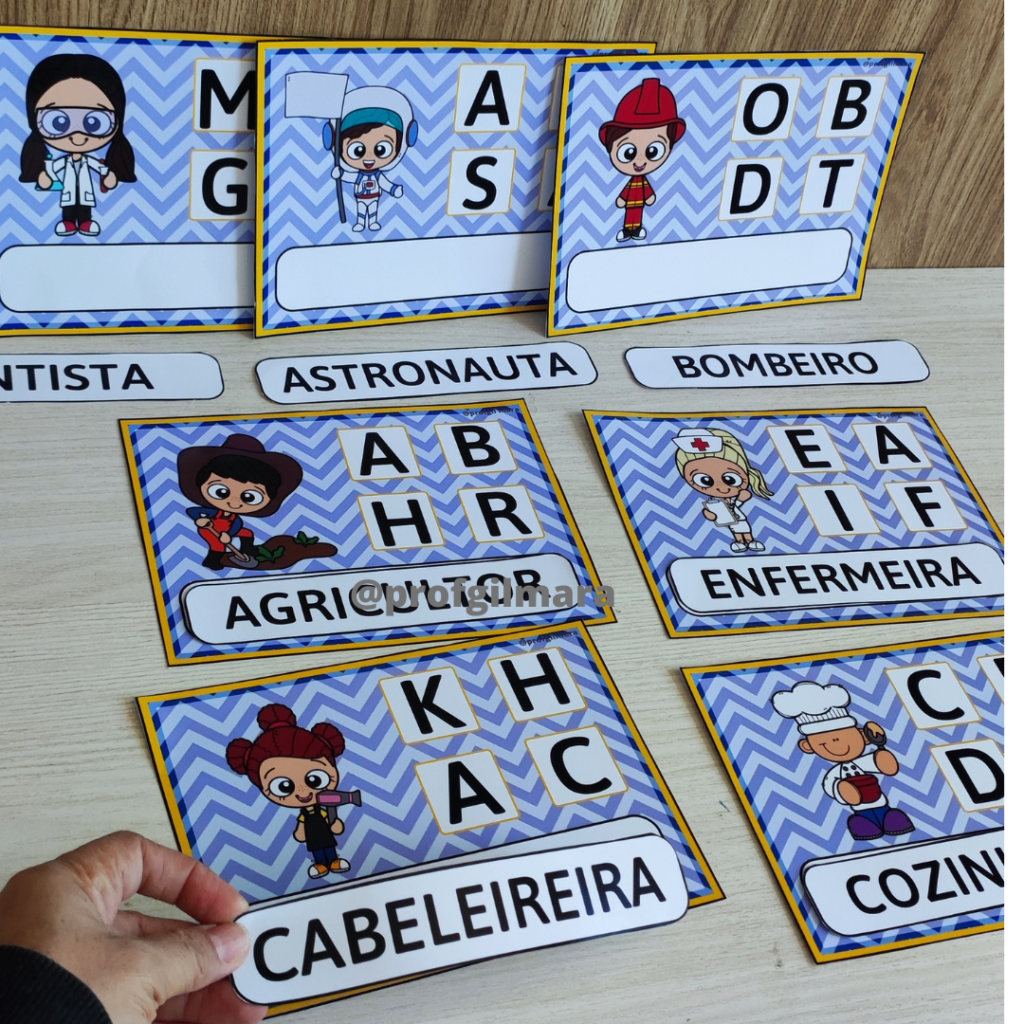 PROFISSÕES CARDS LETRA INICIAL E FINAL – Profgilmara