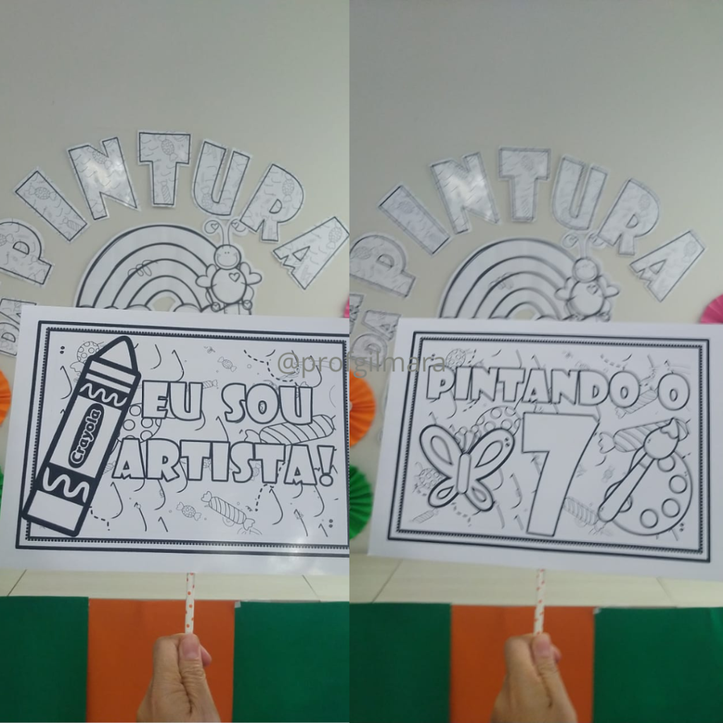 Painel dia da pintura (semana das crianças, férias, volta às aulas ...
