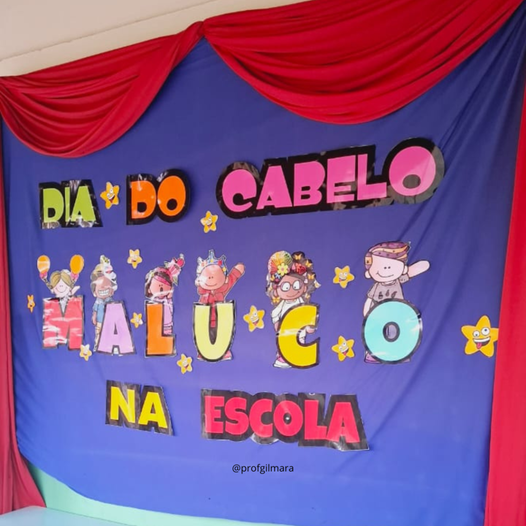 PAINEL CABELO MALUCO NA ESCOLA (dia das crianças, volta ás aulas ...