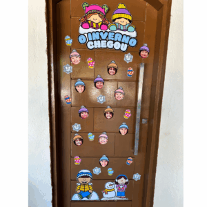 PAINEL DE PORTA O INVERNO CHEGOU (inverno, estações do ano, clima, natureza)