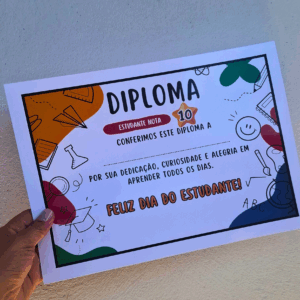 DIPLOMA DIA DO ESTUDANTE nota 10
