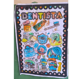 CARTAZ PARA COLORIR A DENTISTA (higiene bucal, saúde bucal, profissões)