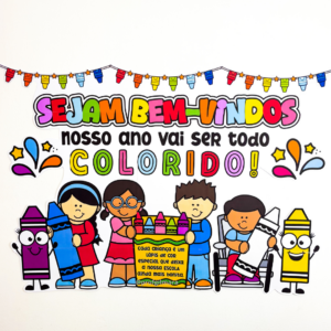 PAINEL VOLTA ÀS AULAS COLORIDO