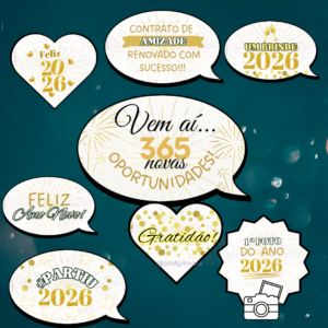 PLAQUINHAS ANO NOVO 2026