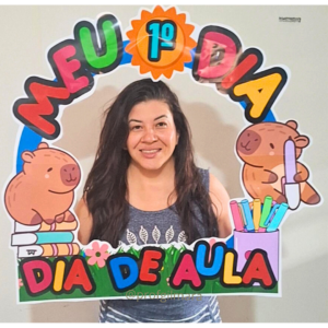 MOLDURA BAMBOLÊ PRIMEIRO DIA DE AULA CAPIVARA (volta às aulas)