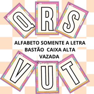 ALFABETO DE PAREDE LETRA BASTÃO VAZADA JARDIM ENCANTADO