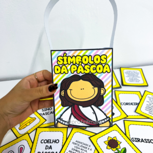 SACOLA SÍMBOLOS PASCOAIS (páscoa cristã, Jesus o verdadeiro significado da Páscoa)