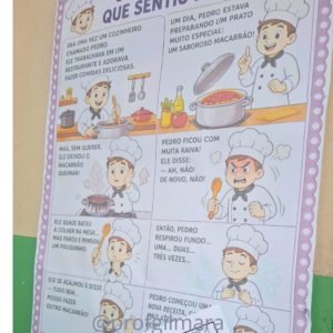 O COZINHEIRO QUE SENTIU RAIVA (dia do trabalhador, 1 maio, dia do trabalho, profissões, emoções, sentimentos)