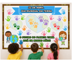 PAINEL COLABORATIVO DIA DA TERRA NOSSAS MÃOZINHAS