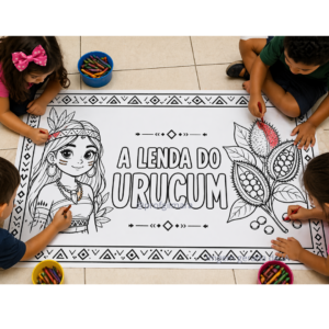 CARTAZ PARA COLORIR A LENDO DO URUCUM 9POVOS INDÍGENAS, POVOS ORIGINÁRIOS)