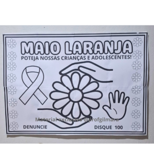 PAINEL PARA COLORIR MAIO LARANJA