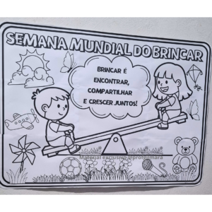 PAINEL PARA COLORIR SEMANA mundial DO BRINCAR