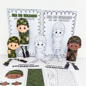 SOLDADINHO BONECO DE PAPEL (25 de agosto Dia do soldado)