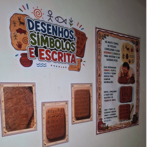 PAINEL COMUNICAÇÃO: DESENHOS, SÍMBOLOS E ESCRITA (meios de comunicação)