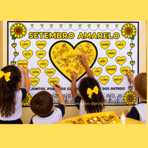 PAINEL PARA COLORIR SETEMBRO AMARELO: JUNTOS