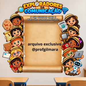 PAINEL MÉTODO CIENTÍFICO PEQUENOS EXPLORADORES DA COMUNICAÇÃO (meios de comunicação)