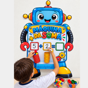 MÁQUINA DA SOMA ROBÔ (jogo matemático, matemática educação infantil, meios de comunicação, comunicação do futuro)
