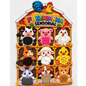 PAINEL FAZENDINHA SENSORIAL (dia dos animais, animais doméstico, fazenda, atividade sensorial, painel sensorial, painel interativo)